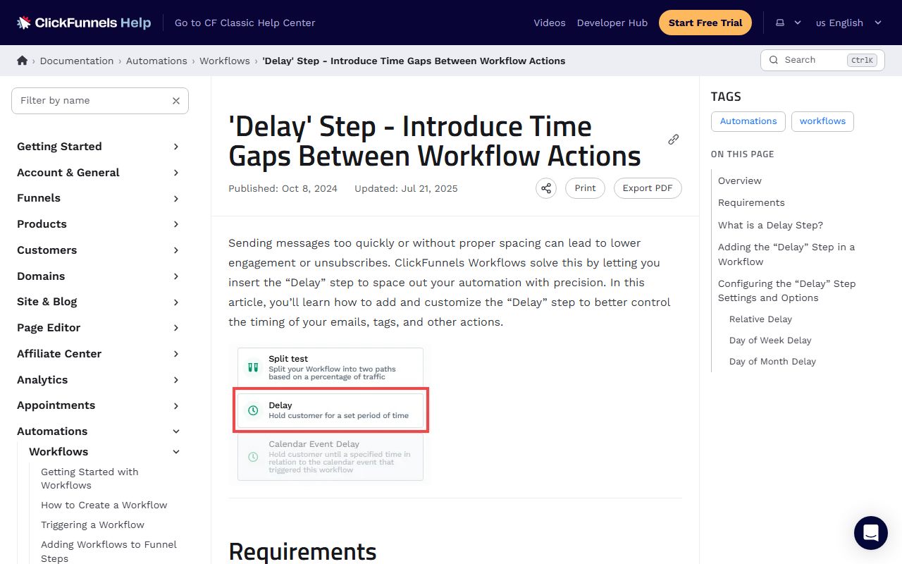 systeme.io help: How to automate the sending of an email sequence (email campaign), captured October 12, 2026. Figures change; the live page is the source of truth.